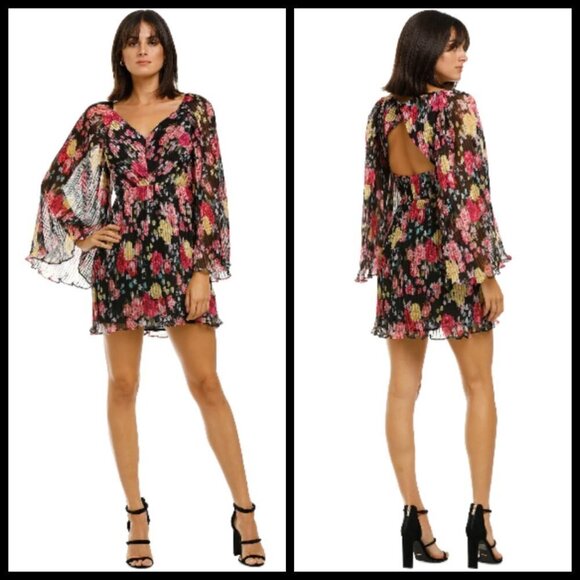 💕TALULAH💕 Midnight Fiesta Mini Dress ~ Floral Print Small S NWOT - Picture 1 of 12